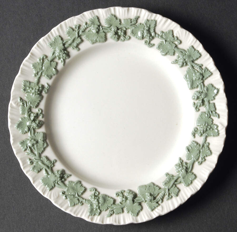 Celadon On Cream Color (Shelledge) Bread & Butter Plate by Wedgwood-1