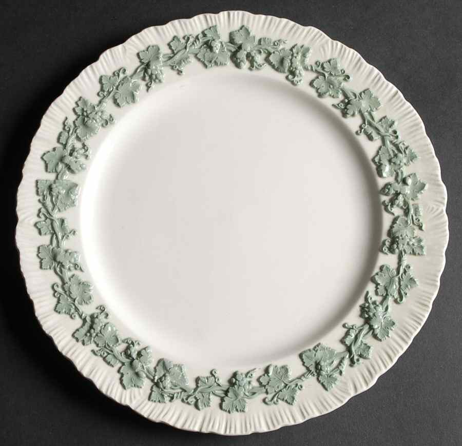 Celadon On Cream Color (Shelledge) Luncheon Plate by Wedgwood-1