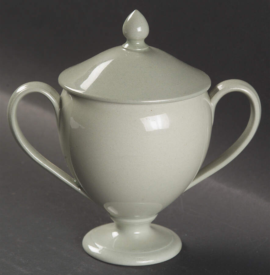 Celadon Sugar Bowl & Lid by Wedgwood-1
