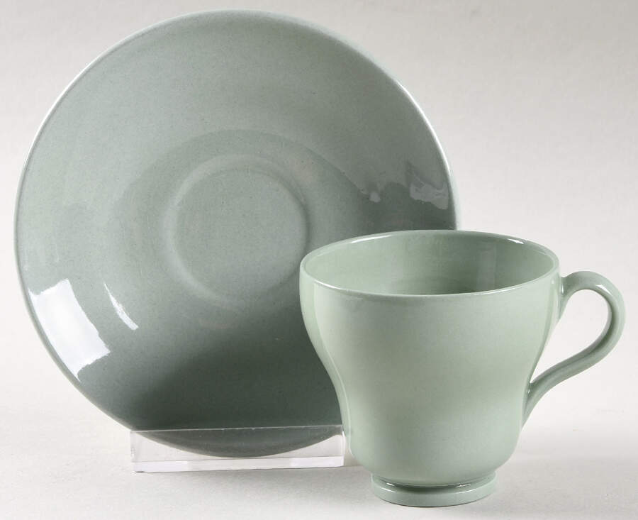 Celadon Footed Demitasse Cup & Saucer Set by Wedgwood-1