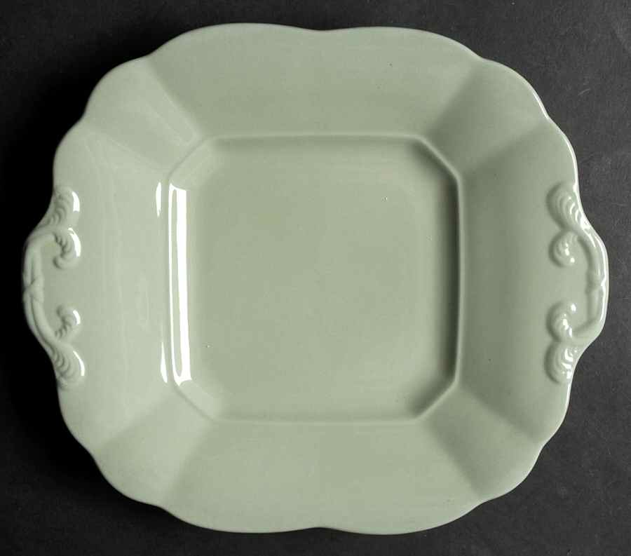 Celadon Square Handled Cake Plate by Wedgwood-1