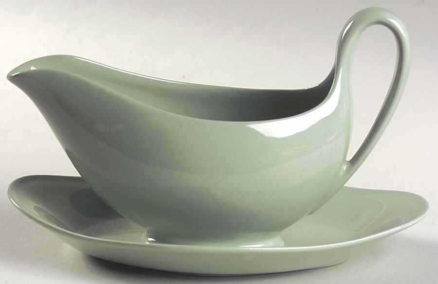 Celadon Gravy Boat & Underplate by Wedgwood-1