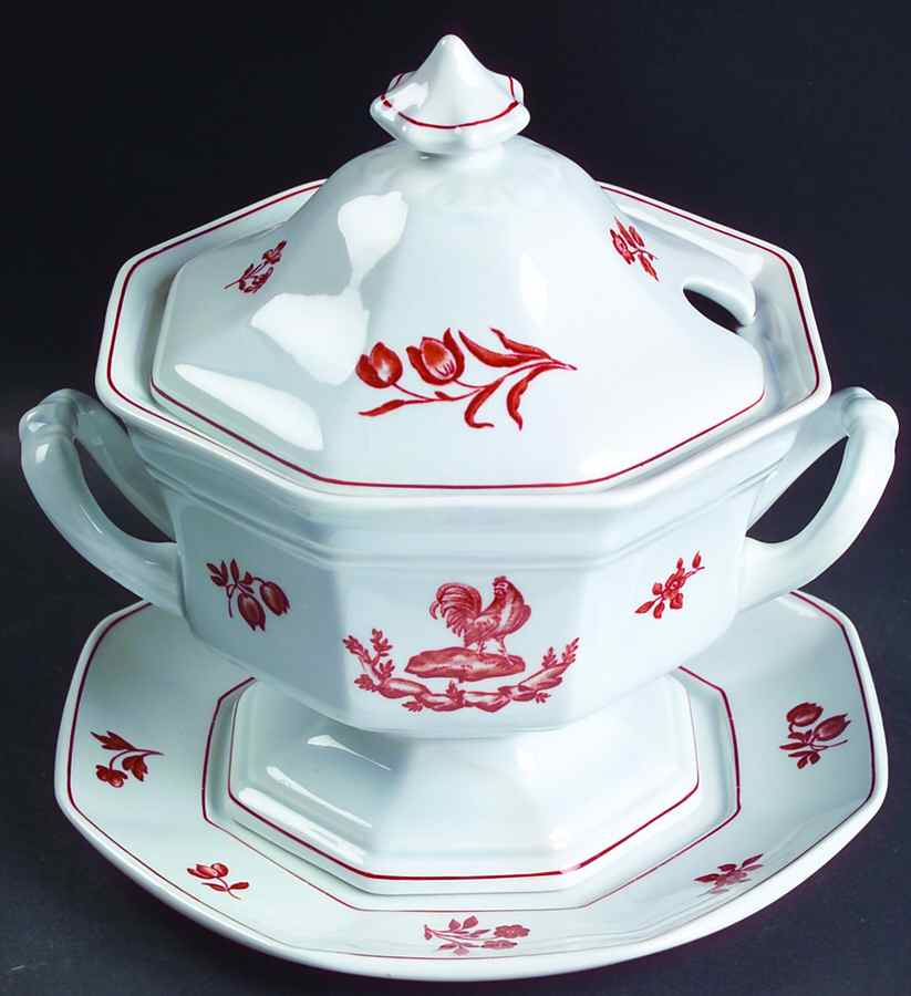 Chantecler Sauce Boat & Lid with Underplate by Wedgwood-1