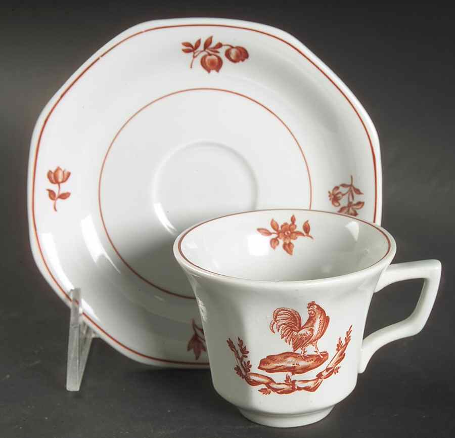 Chantecler Flat Demitasse Cup & Saucer Set by Wedgwood-1
