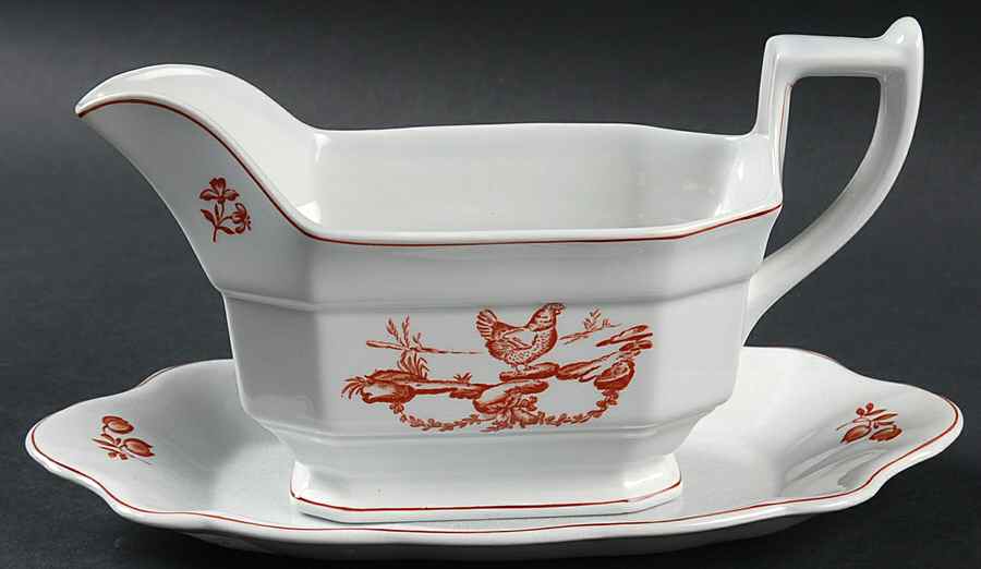 Chantecler Gravy Boat & Underplate/Relish by Wedgwood-1