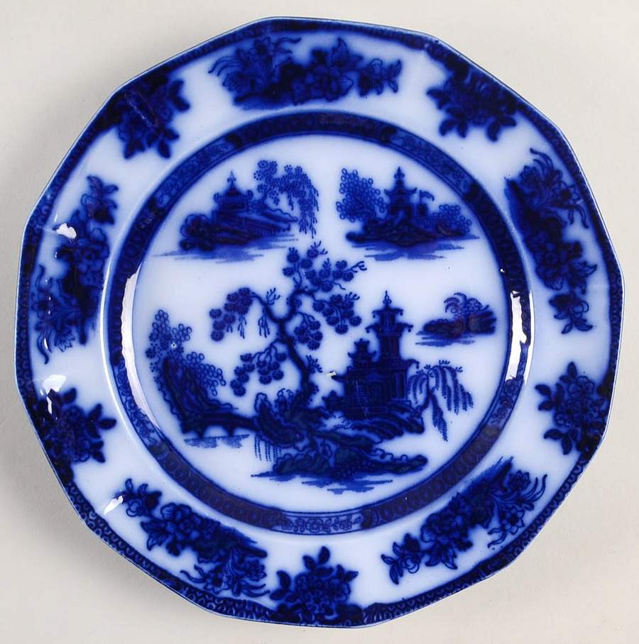 Chapoo (Flow Blue) Luncheon Plate by Wedgwood-1