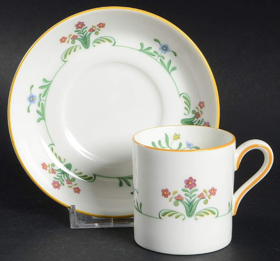 Charleston Flat Demitasse Cup & Saucer Set by Wedgwood-1