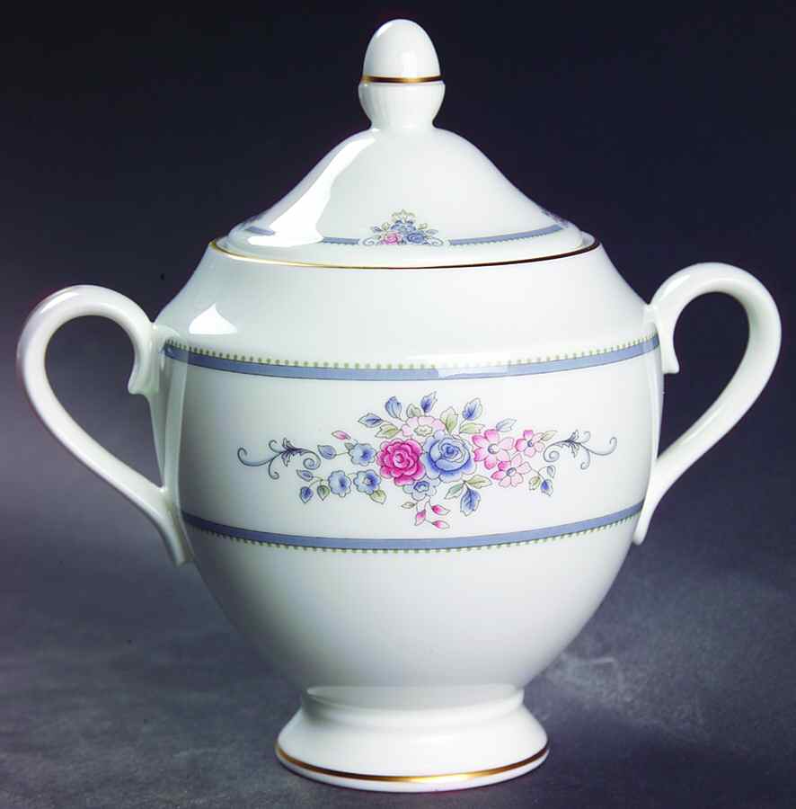 Charlotte (Gold Trim, Newer) Sugar Bowl & Lid by Wedgwood-1