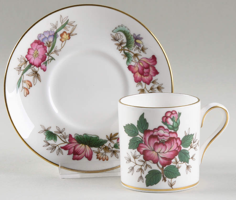 Charnwood (Bone) Bond Shape Demitasse Cup and Saucer Set by Wedgwood-1