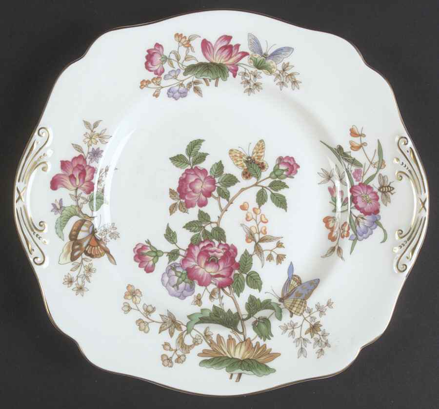Charnwood (Bone) Square Handled Cake Plate by Wedgwood-1