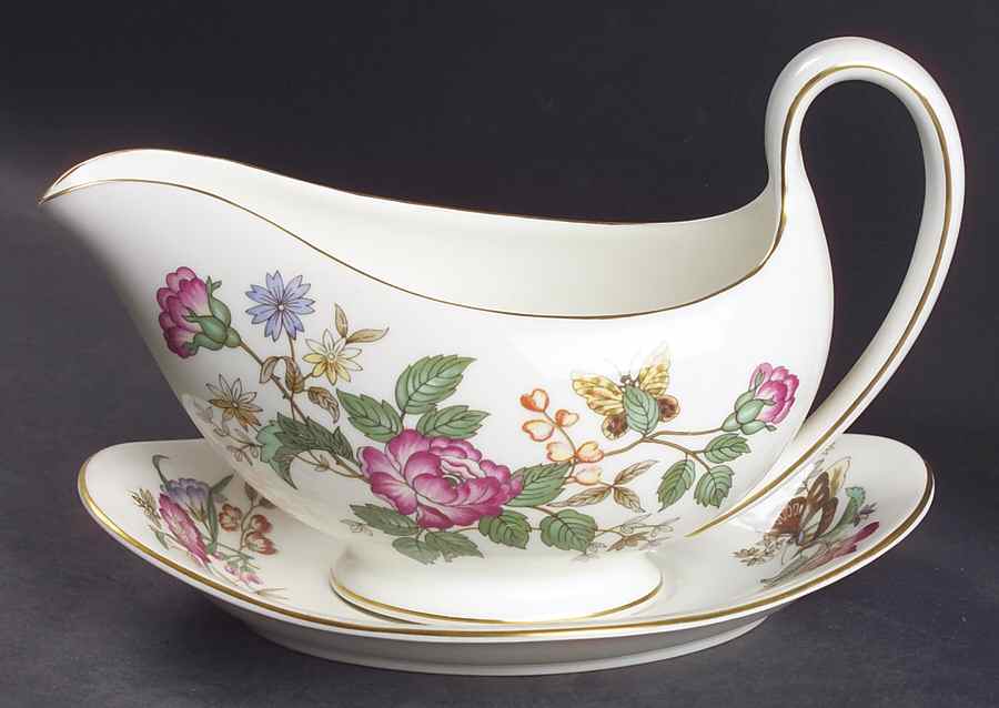 Charnwood (Bone) Gravy Boat & Underplate by Wedgwood-1