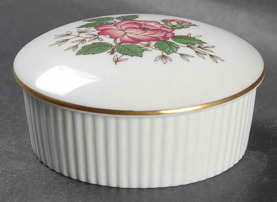 Charnwood (Bone) 3" Round Box & Lid by Wedgwood-1
