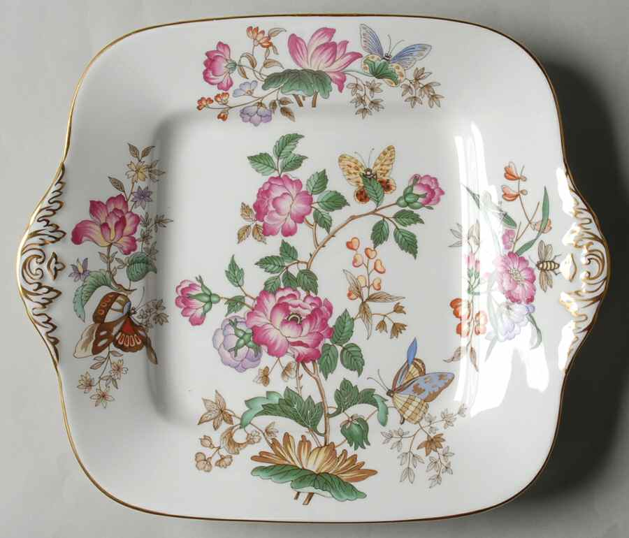 Charnwood (Bone) Square Handled Cake Plate by Wedgwood-1