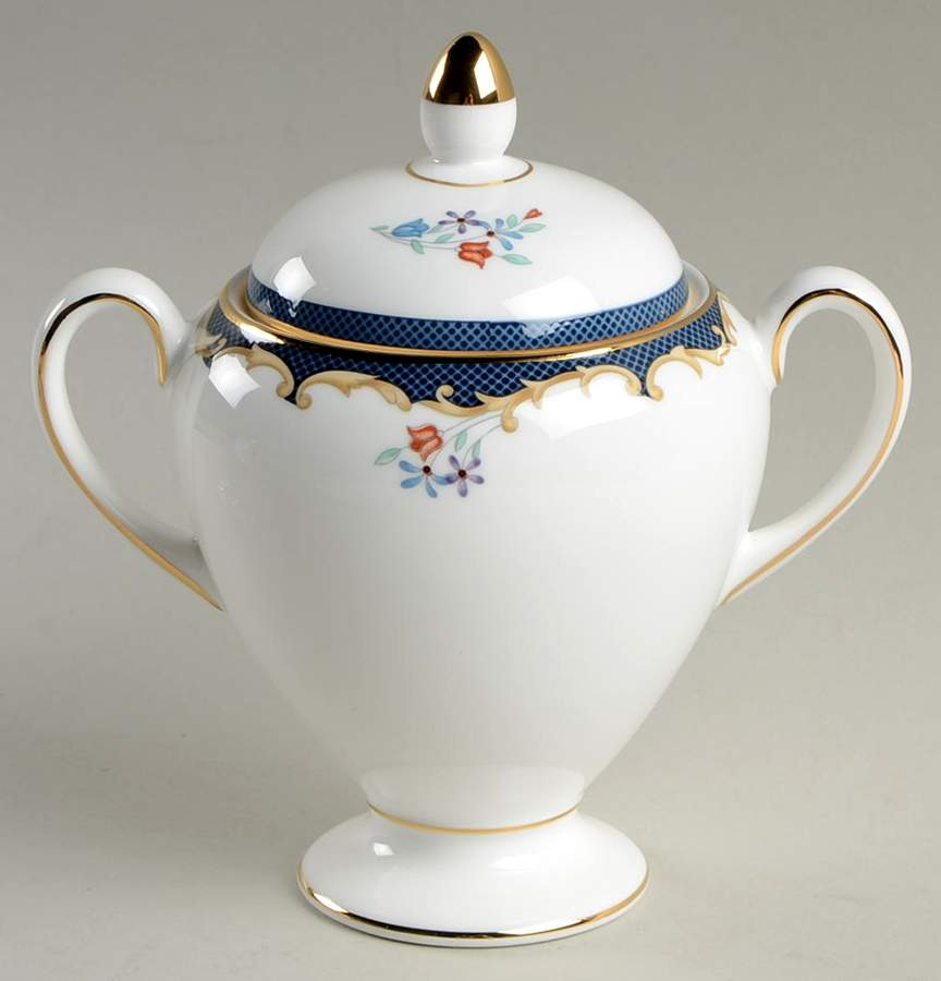 Chartley (Verge) Globe Shape Sugar Bowl & Lid by Wedgwood-1