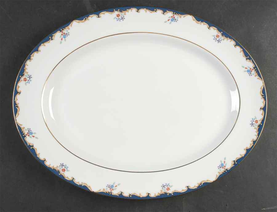 Chartley (Verge) 15" Oval Serving Platter by Wedgwood-1