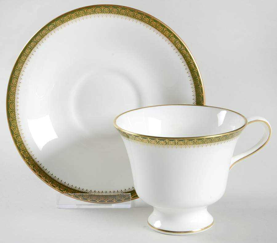 Chester Victoria Shape Footed Cup & Saucer Set by Wedgwood-1