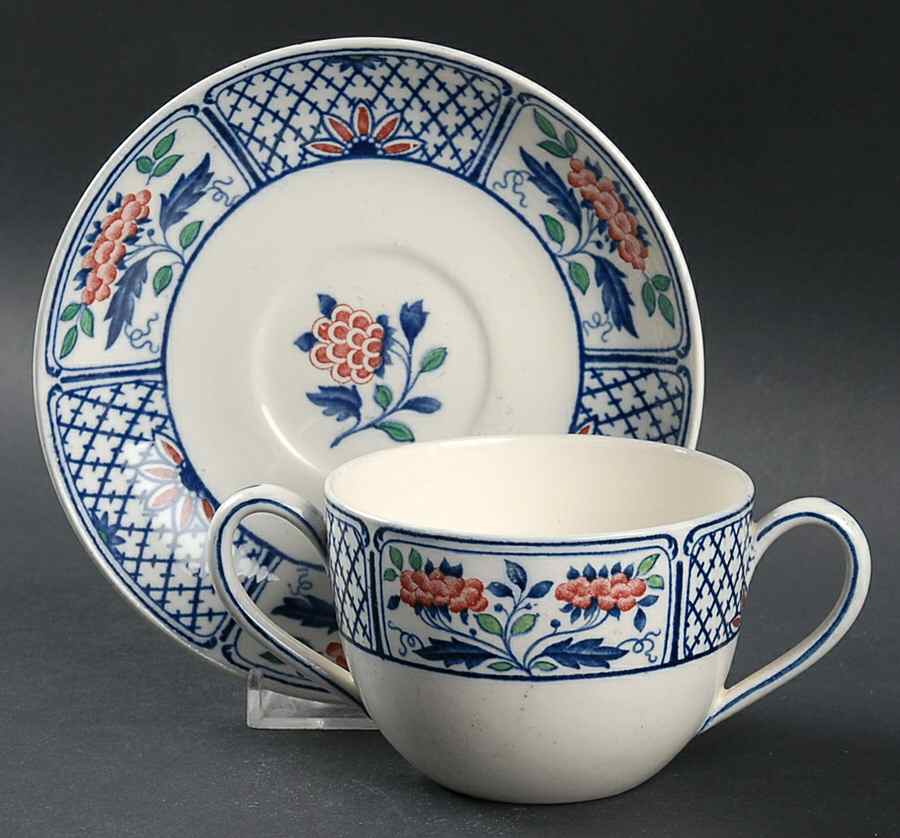 Cheadle Flat Bouillon Cup & Saucer by Wedgwood-1