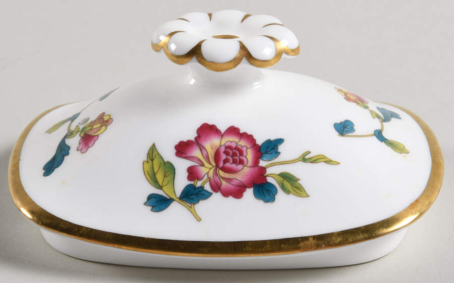Chinese Flowers Lid for Teapot by Wedgwood-1