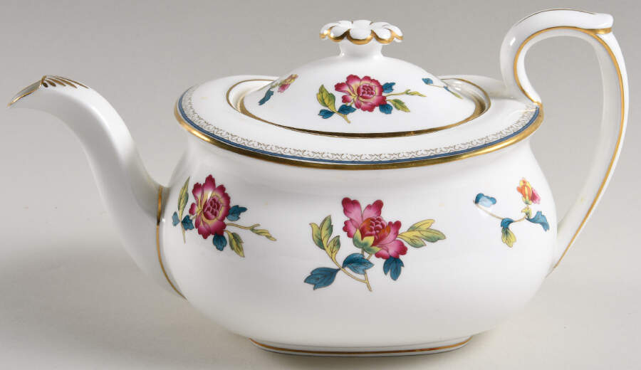 Chinese Flowers Teapot & Lid by Wedgwood-1