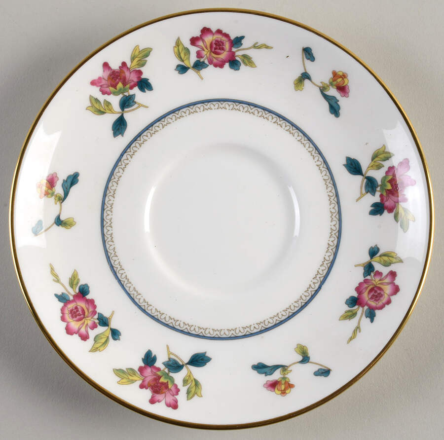 Chinese Flowers Saucer for Cream Soup Bowl by Wedgwood-1