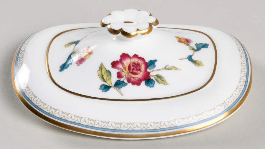 Chinese Flowers Lid for Sugar Bowl by Wedgwood-1