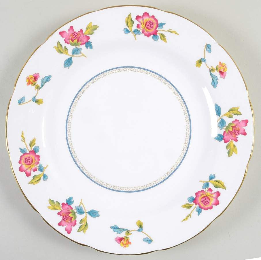 Chinese Flowers 12" Chop Plate (Round Platter) by Wedgwood-1