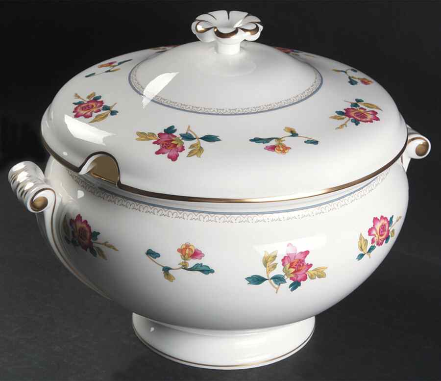 Chinese Flowers Tureen &  Lid by Wedgwood-1