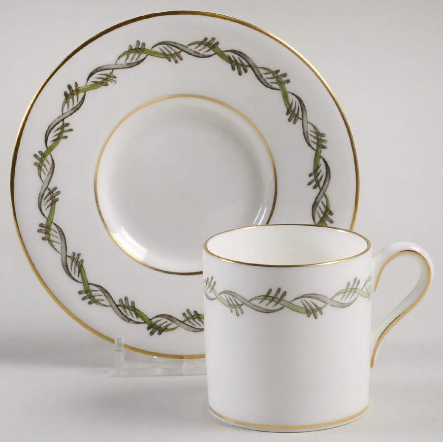 Chiltern Bond Shape Demitasse Cup and Saucer Set by Wedgwood-1