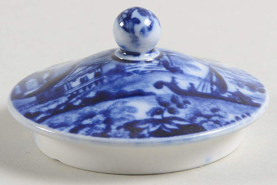 Chinese (Flow Blue) Lid for Mini Sugar Bowl by Wedgwood-1