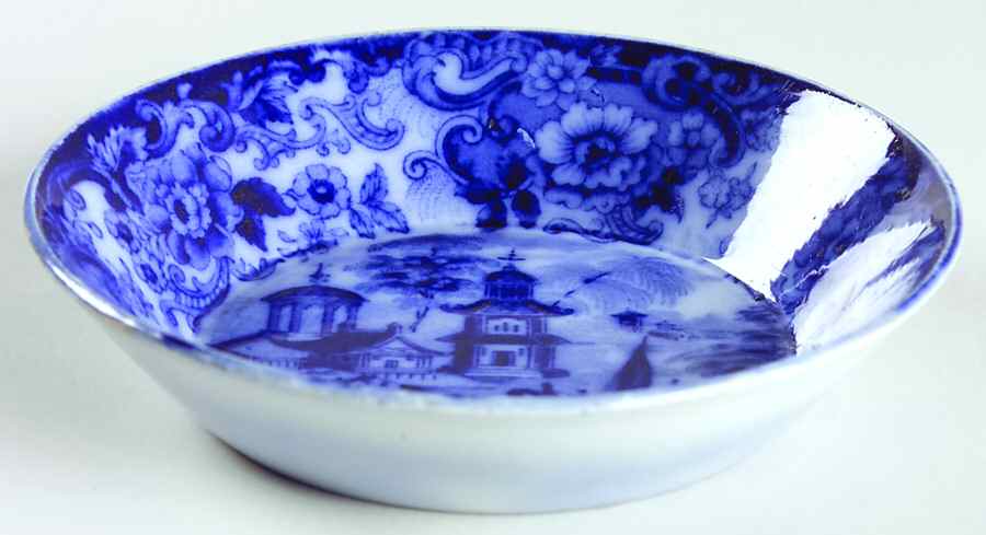 Chinese (Flow Blue) Fruit/Dessert (Sauce) Bowl by Wedgwood-1