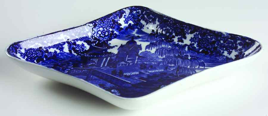 Chinese Blue (Not Flow Blue) Diamond Shape Tray by Wedgwood-1