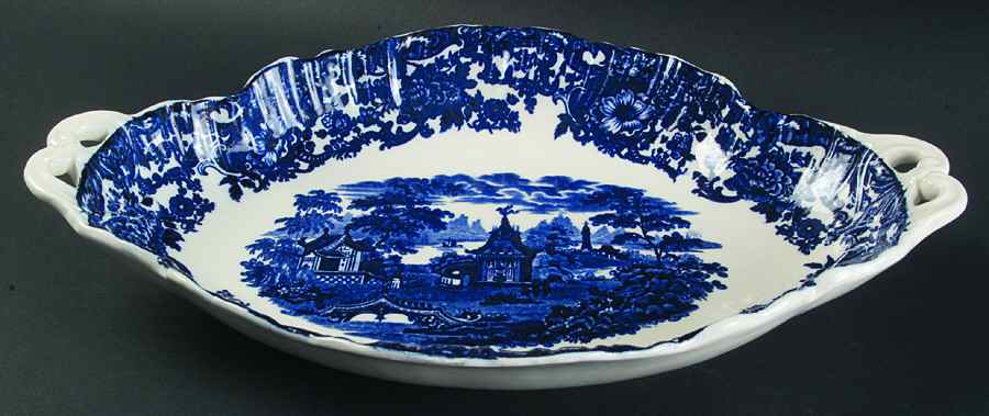 Chinese Blue (Not Flow Blue) Centerpiece by Wedgwood-1