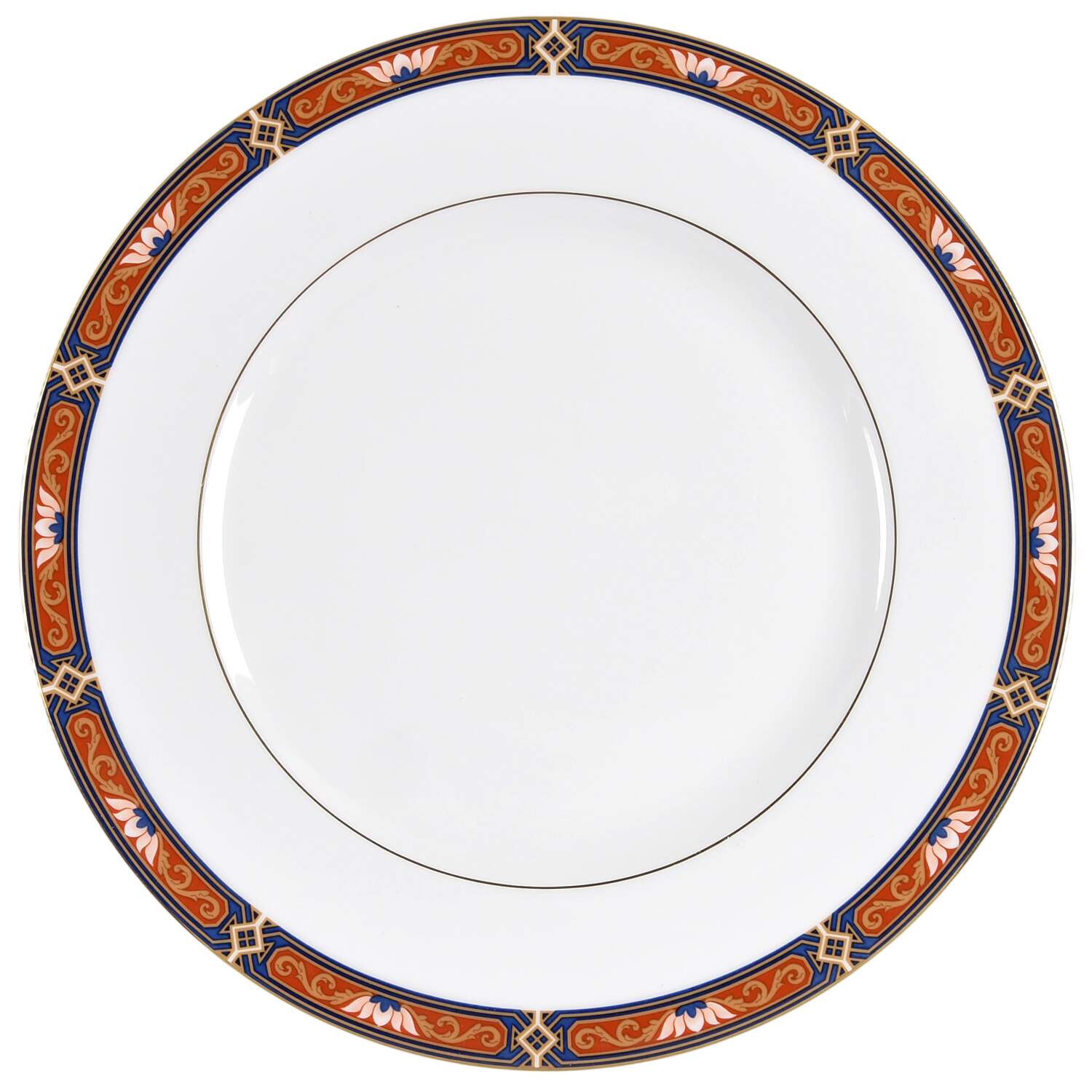 Chippendale Blue and Rust Dinner Plate by Wedgwood-1