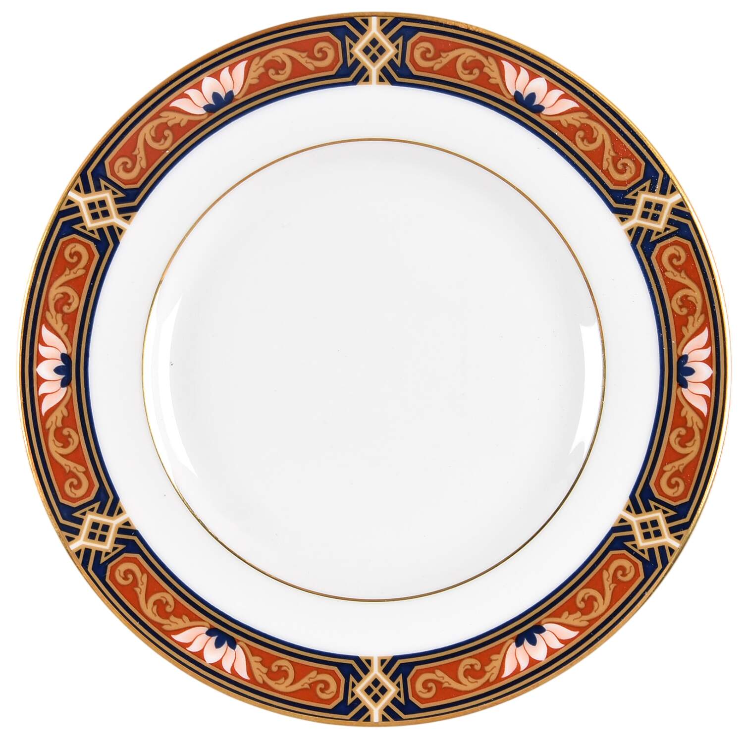 Chippendale Blue and Rust Bread & Butter Plate by Wedgwood-1