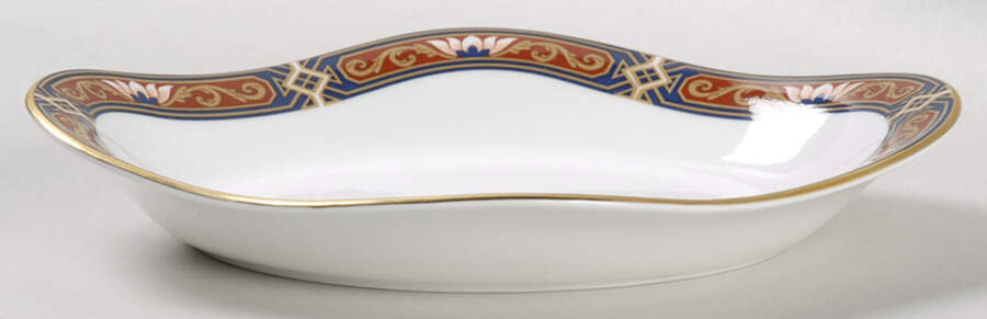 Chippendale Blue and Rust Pickle Dish by Wedgwood-1