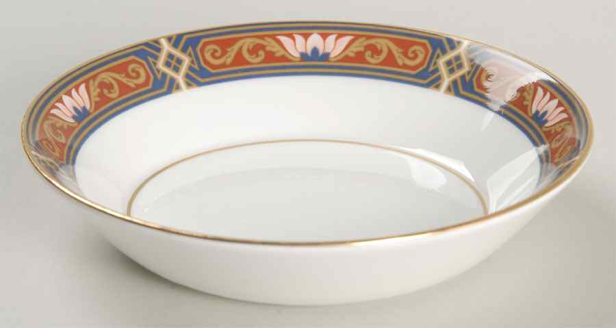 Chippendale Blue and Rust Fruit/Dessert (Sauce) Bowl by Wedgwood-1