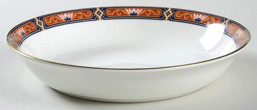 Chippendale Blue and Rust Coupe Soup Bowl by Wedgwood-1