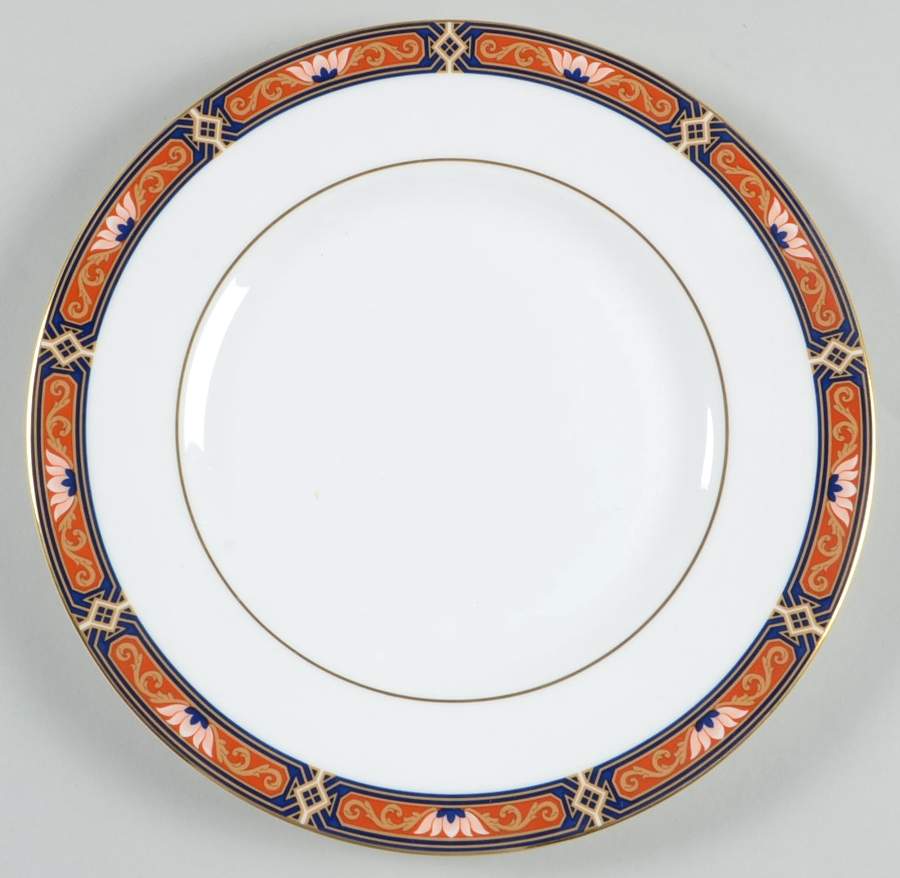 Chippendale Blue and Rust Luncheon Plate by Wedgwood-1