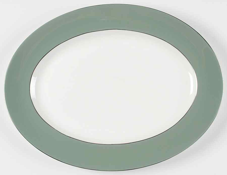 Chinese Green 15" Oval Serving Platter by Wedgwood-1
