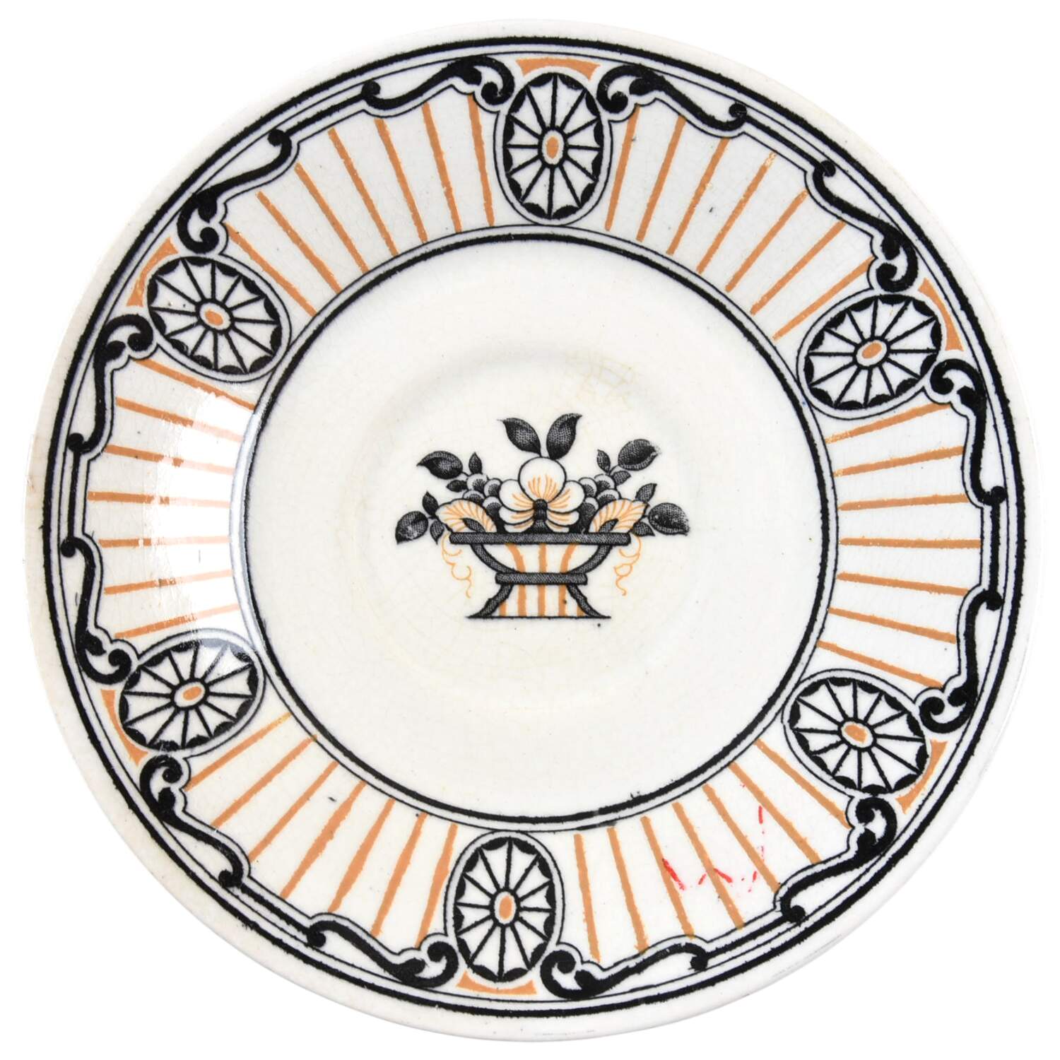 Chippendale Black and Gold Saucer by Wedgwood-1