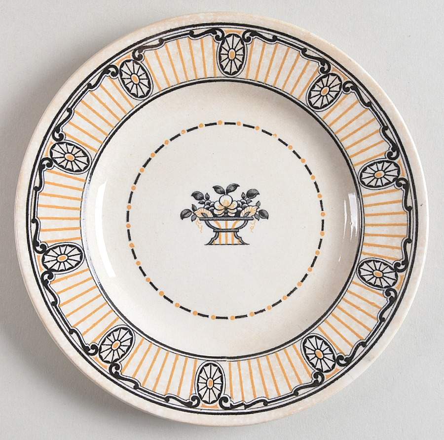 Chippendale Black and Gold Bread & Butter Plate by Wedgwood-1