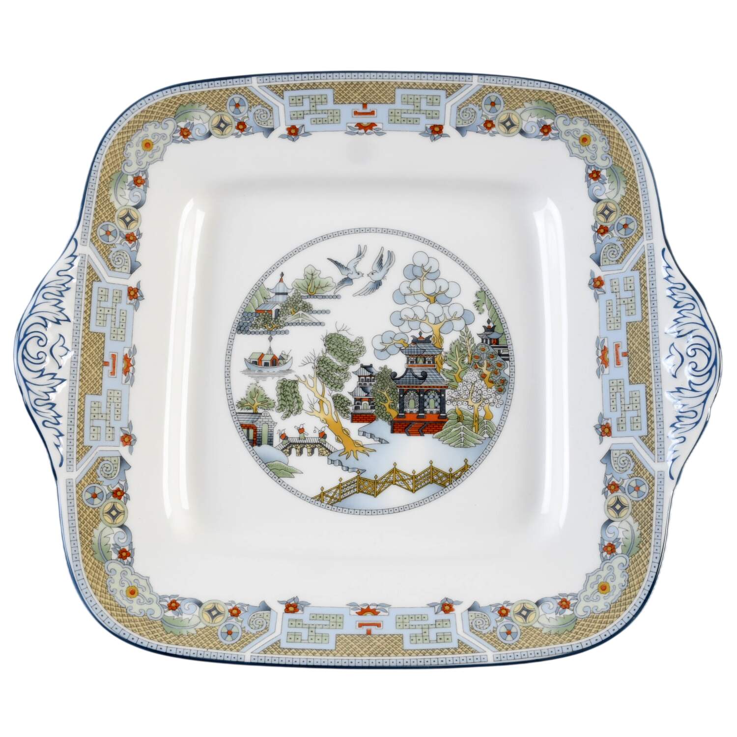 Chinese Legend Square Handled Cake Plate by Wedgwood-1