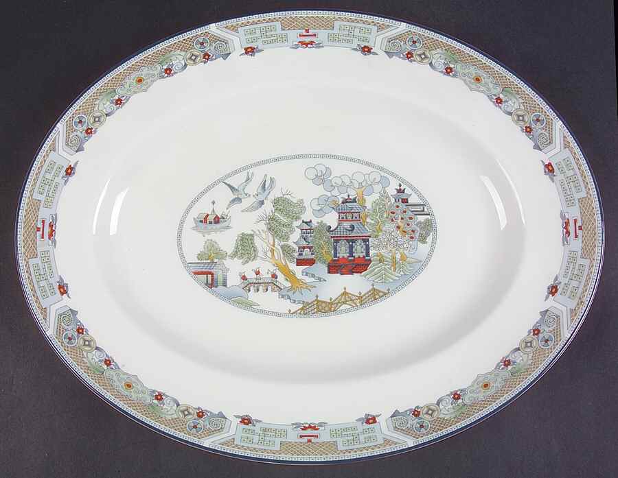 Chinese Legend 14" Oval Serving Platter by Wedgwood-1
