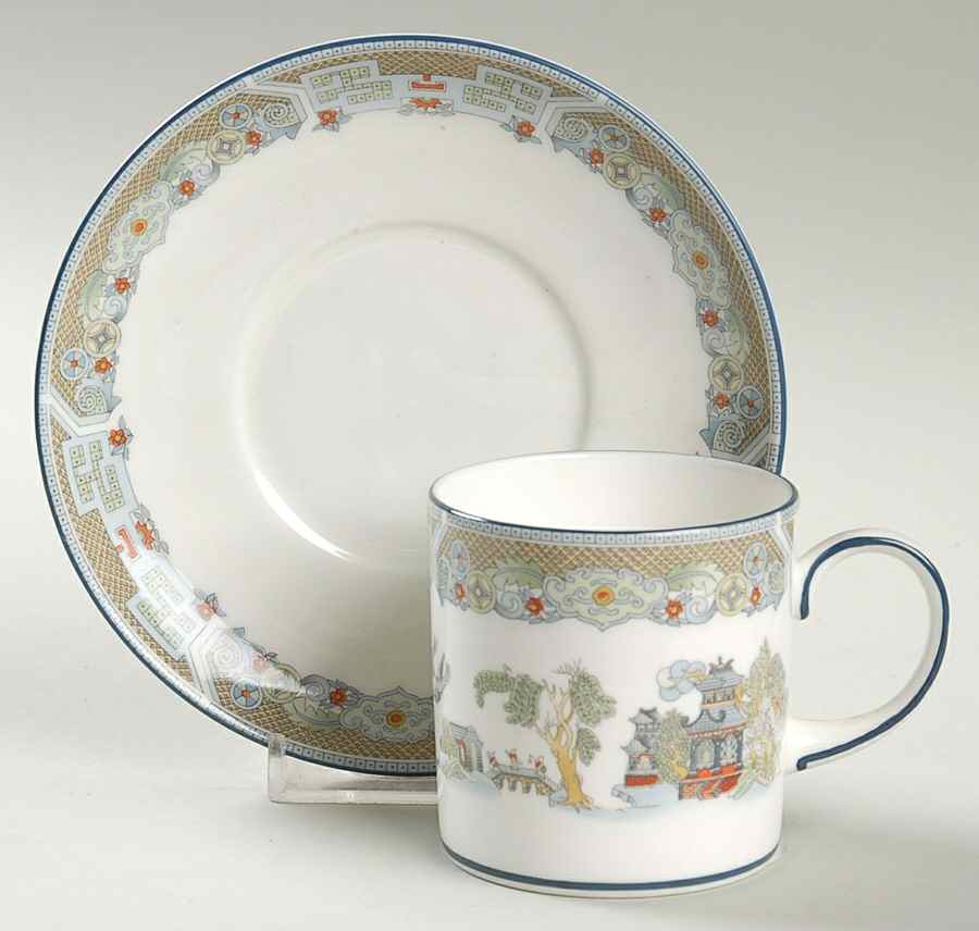 Chinese Legend Can Shape Demitasse Cup and Saucer Set by Wedgwood-1
