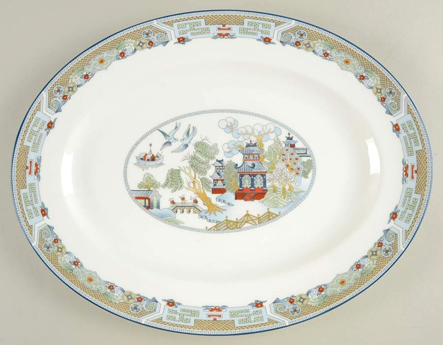 Chinese Legend 15" Oval Serving Platter by Wedgwood-1