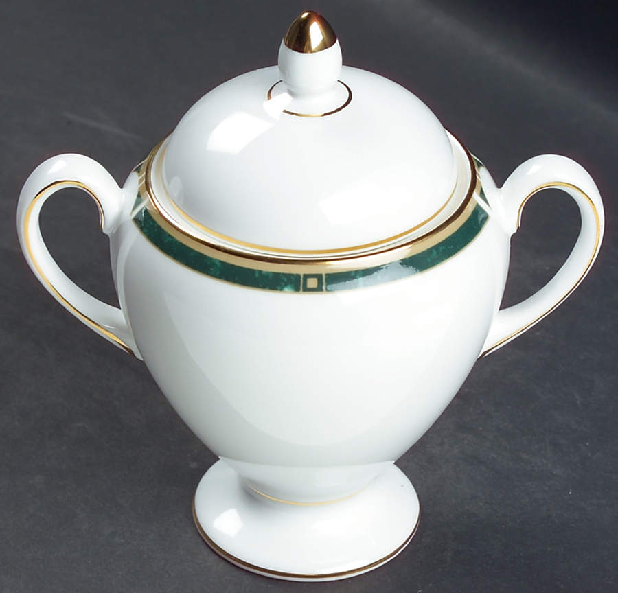 Chorale Globe Shape Sugar Bowl & Lid by Wedgwood-1