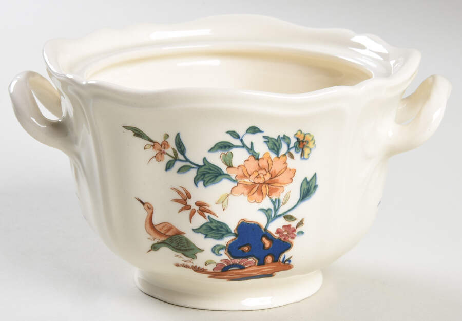 Chinese Teal Sugar Bowl No Lid by Wedgwood-1