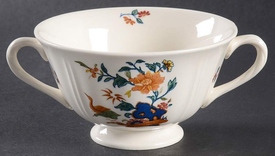 Chinese Teal Footed Cream Soup Bowl by Wedgwood-1