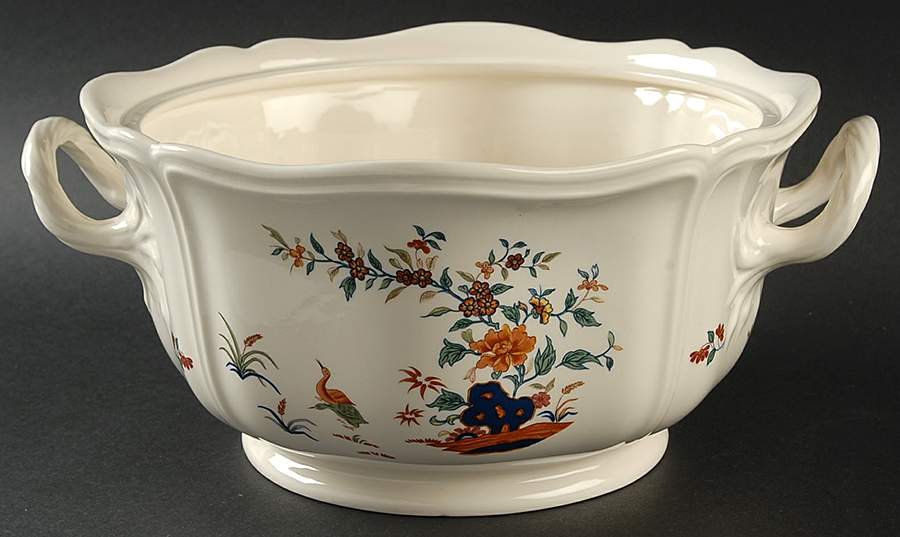 Chinese Teal Tureen No Lid by Wedgwood-1