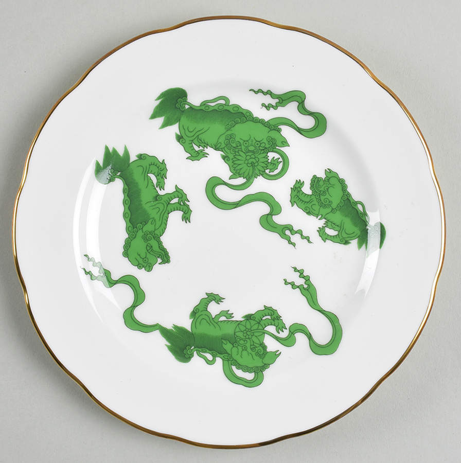 Chinese Tigers Green Bread & Butter Plate by Wedgwood-1